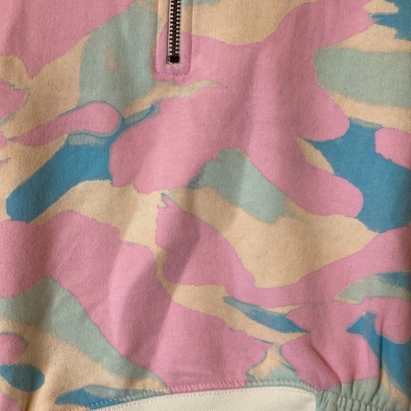 NWT Abound Camo Print Balloon Sleeve Quarter Zip Sweatshirt size S - Picture 4 of 4